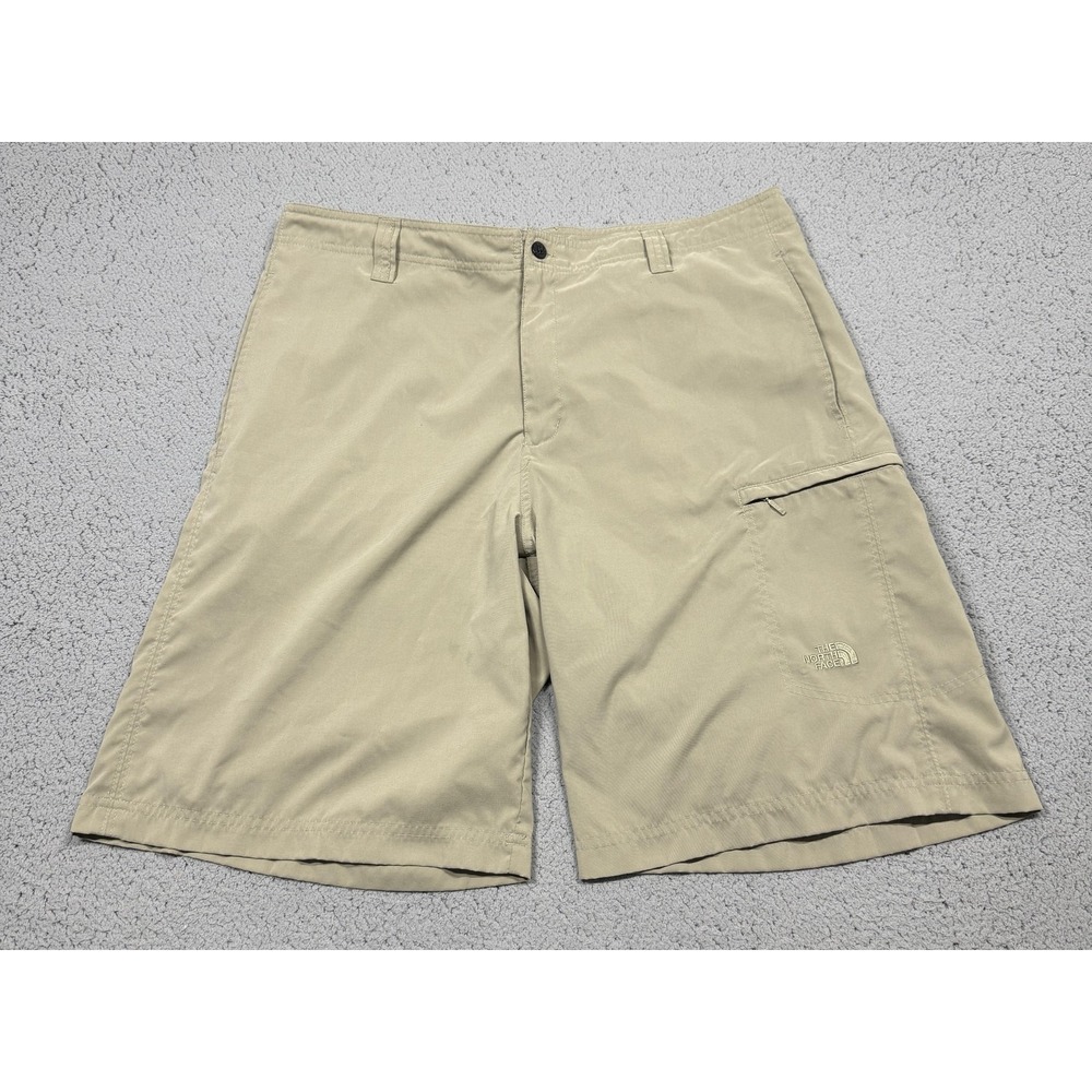 The North Face Shorts Mens 36 Beige Cargo‎ Microfiber 11 Inseam Outdoor Travel